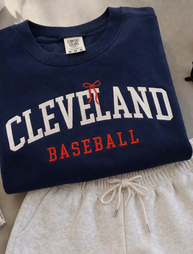 Cleveland embroidered sweatshirt from Willow Cove Goods